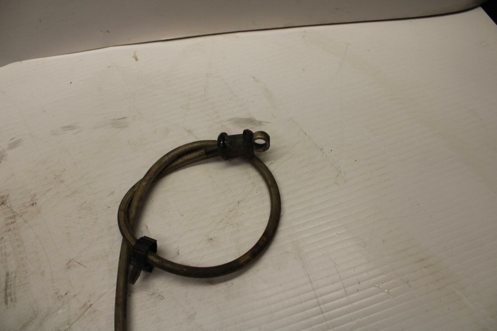 08 SUZUKI GSXR1000 BRAIDED REAR BACK BRAKE HOSE FLUID LINE BB263