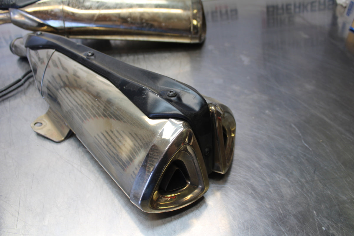 07 KAWASAKI Z1000 EXHAUST PIPE MUFFLER SLIP ON CAN SILENCER SET BB148