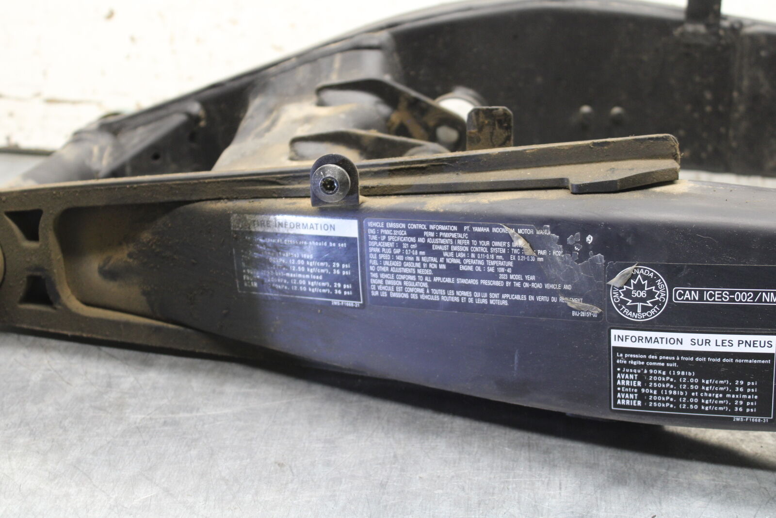 19-24 YAMAHA R3 REAR SWINGARM BACK SUSPENSION SWING ARM BB736