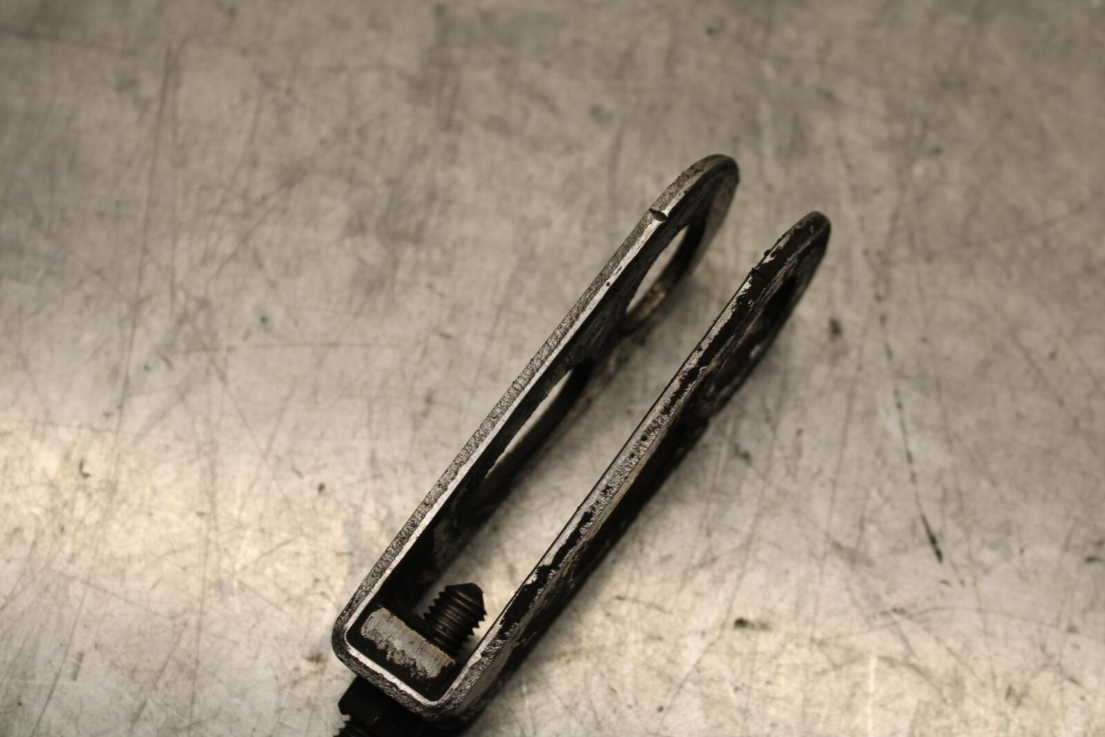 1977 Honda CB550K --- SWINGARM CHAIN TENSIONER ADJUSTMENT BRACKETS  BB592