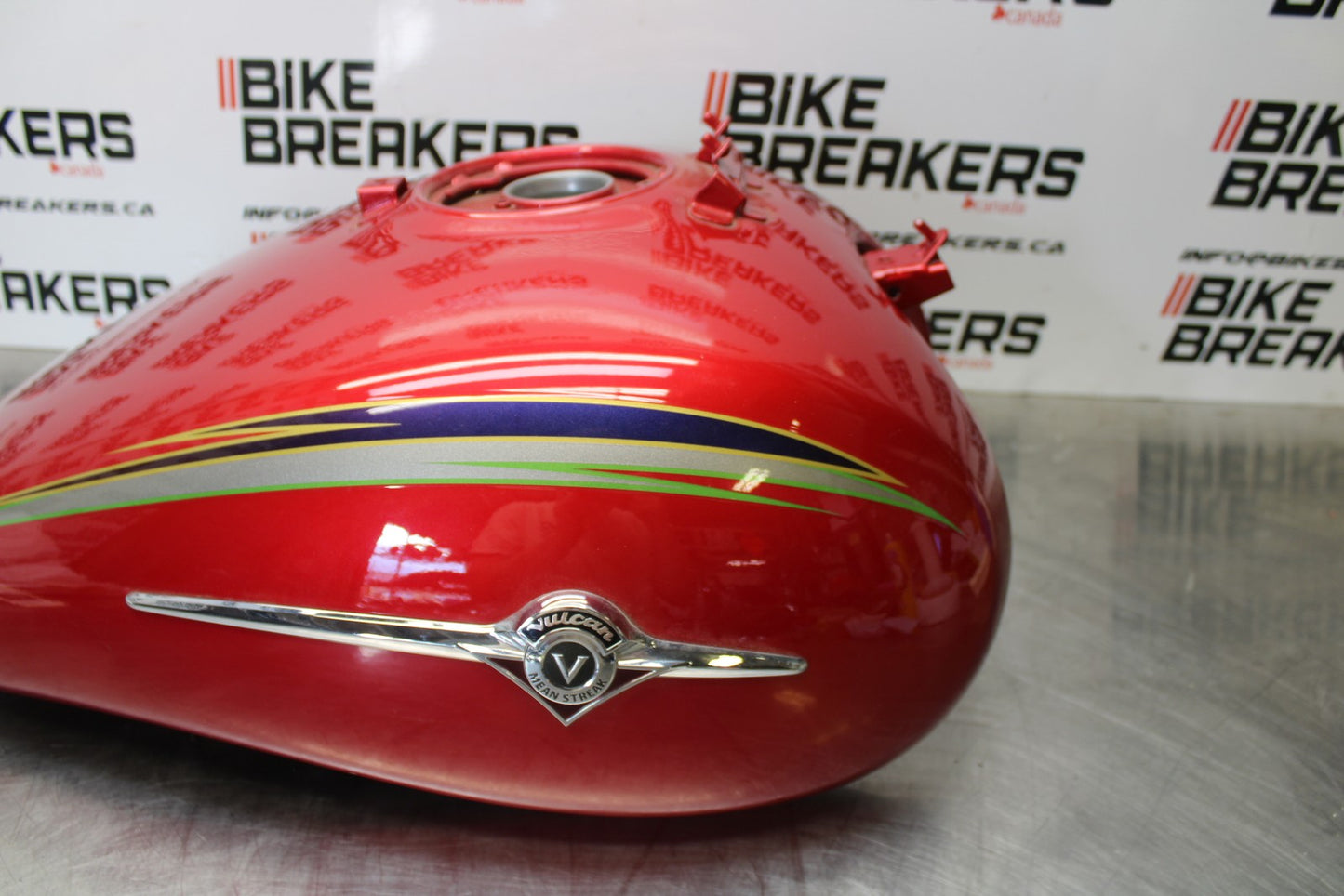 03 KAWASAKI VULCAN 1500 VN1500P MEAN STREAK GAS TANK FUEL PETROL RESERVOIR BB00