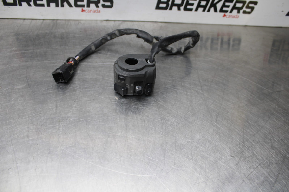 07-08 KAWASAKI NINJA ZX6R LEFT CLIP ON HANDLE HORN SIGNALS SWITCH SWITCHES BB855