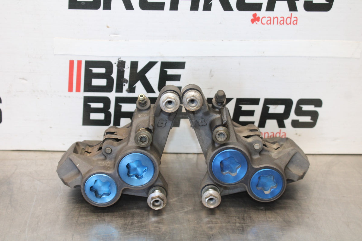 03-04 YAMAHA YZF R6S RIGHT LEFT FRONT BRAKE CALIPER SET PAIR CALIPERS BB890