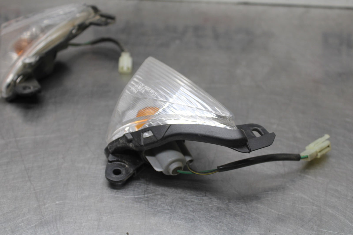 07-08 KAWASAKI NINJA ZX6R FRONT LEFT RIGHT TURN SIGNALS LIGHT INDICATORS BB937
