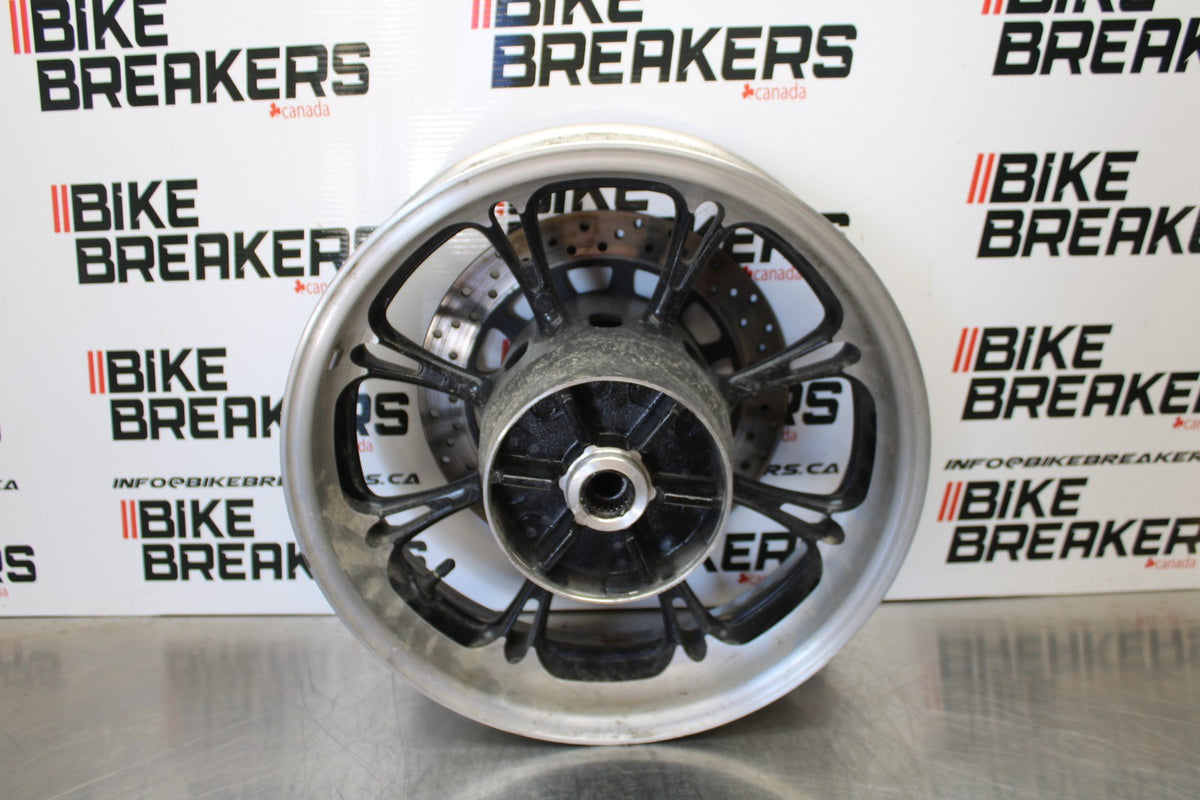 09 YAMAHA V STAR 950 REAR WHEEL BACK RIM & BRAKE DISC ROTOR BB172