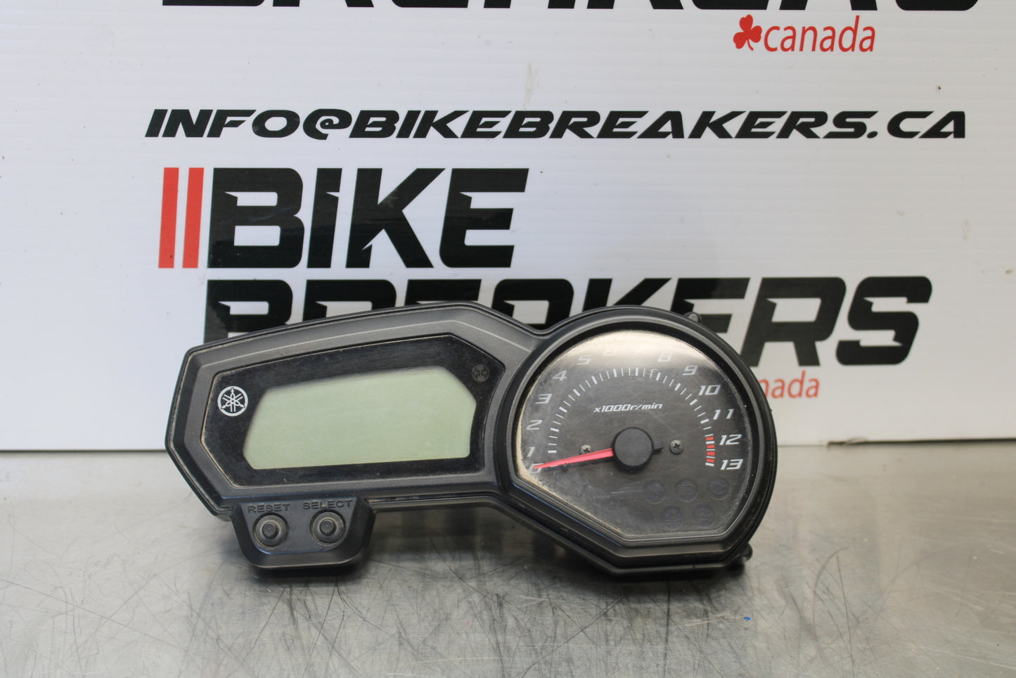 09-15 YAMAHA FZ6R SPEEDO TACH GAUGES CLUSTER SPEEDOMETER TACHOMETER BB161