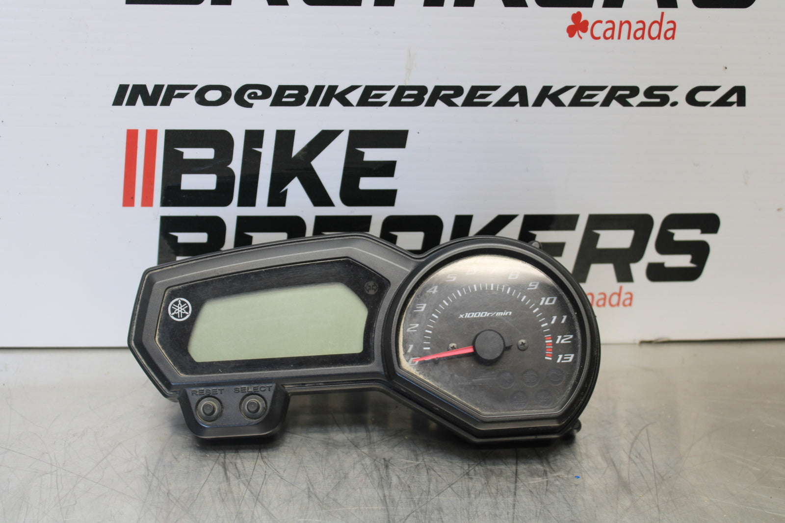 09-15 YAMAHA FZ6R SPEEDO TACH GAUGES CLUSTER SPEEDOMETER TACHOMETER BB161
