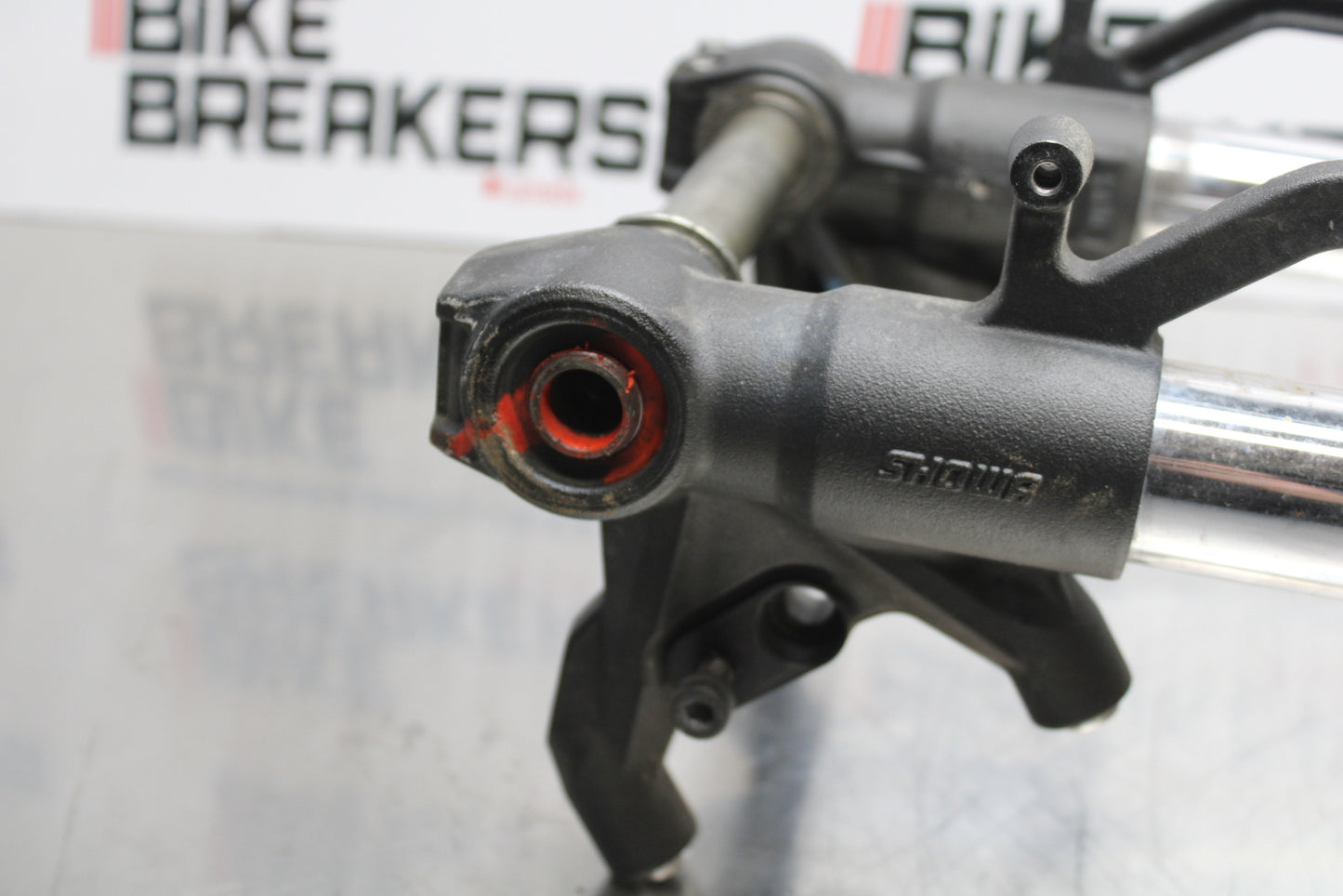 13-18 KAWASAKI NINJA ZX6R COMPLETE FRONT END FORKS SUSPENSION TRIPLE TREE BB143