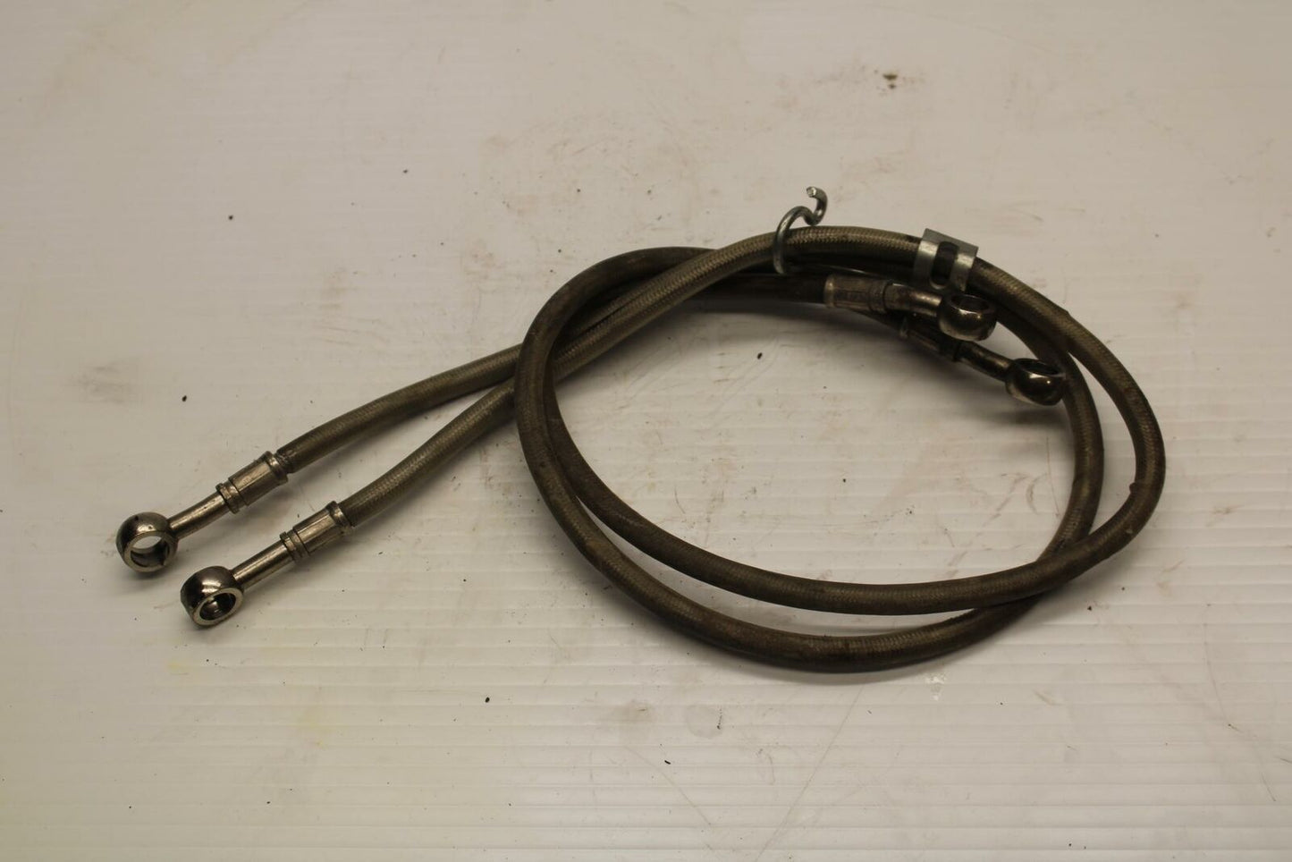 08 SUZUKI GSXR1000 BRAIDED FRONT BRAKE CALIPER HOSES LINES BB263