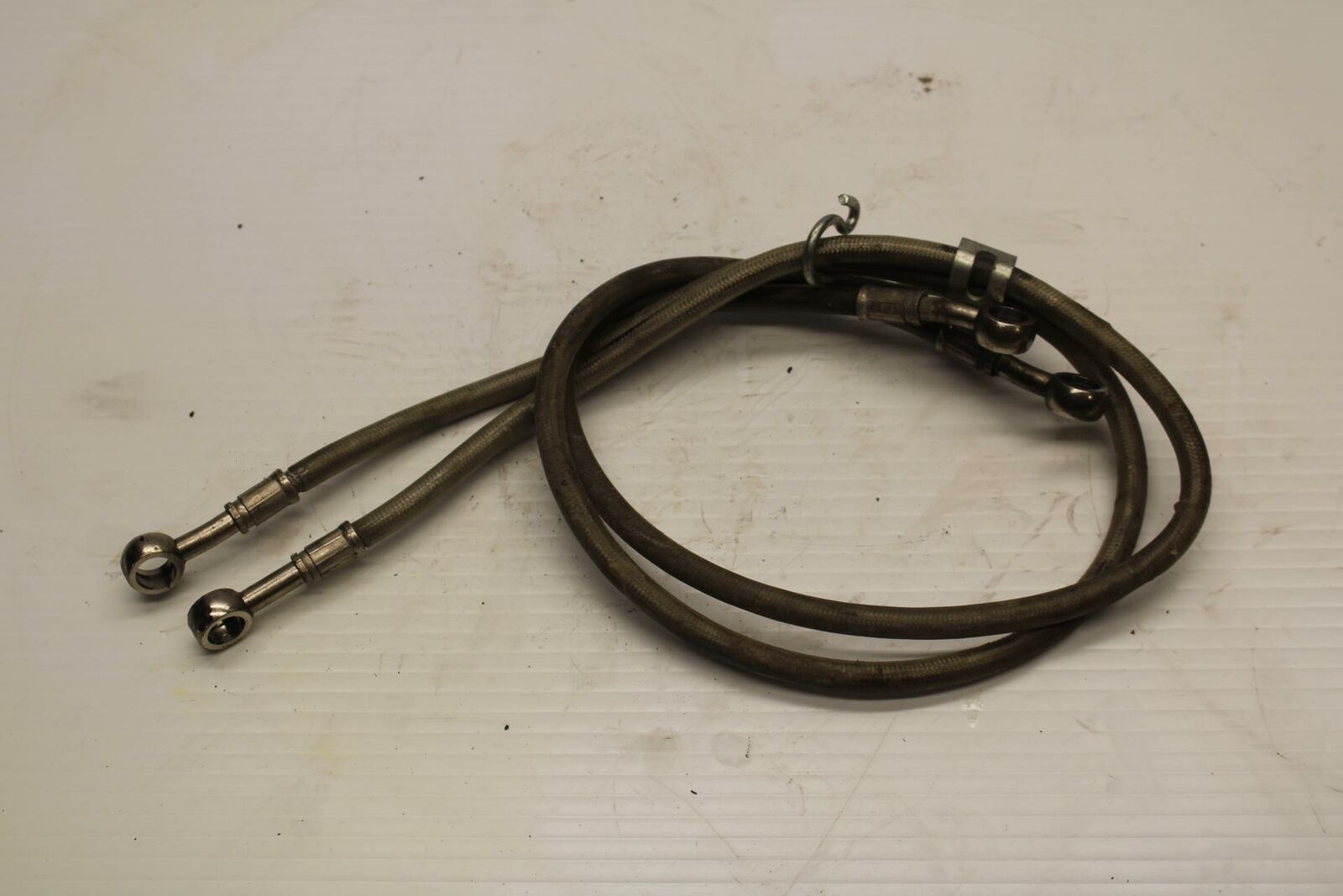 08 SUZUKI GSXR1000 BRAIDED FRONT BRAKE CALIPER HOSES LINES BB263