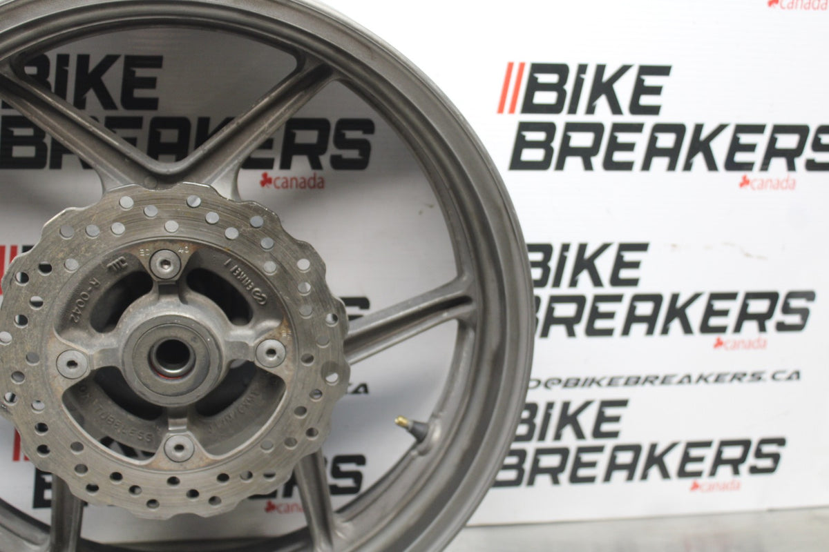 06-07 KAWASAKI NINJA 650R EX650A REAR WHEEL BACK RIM & ROTOR BB774