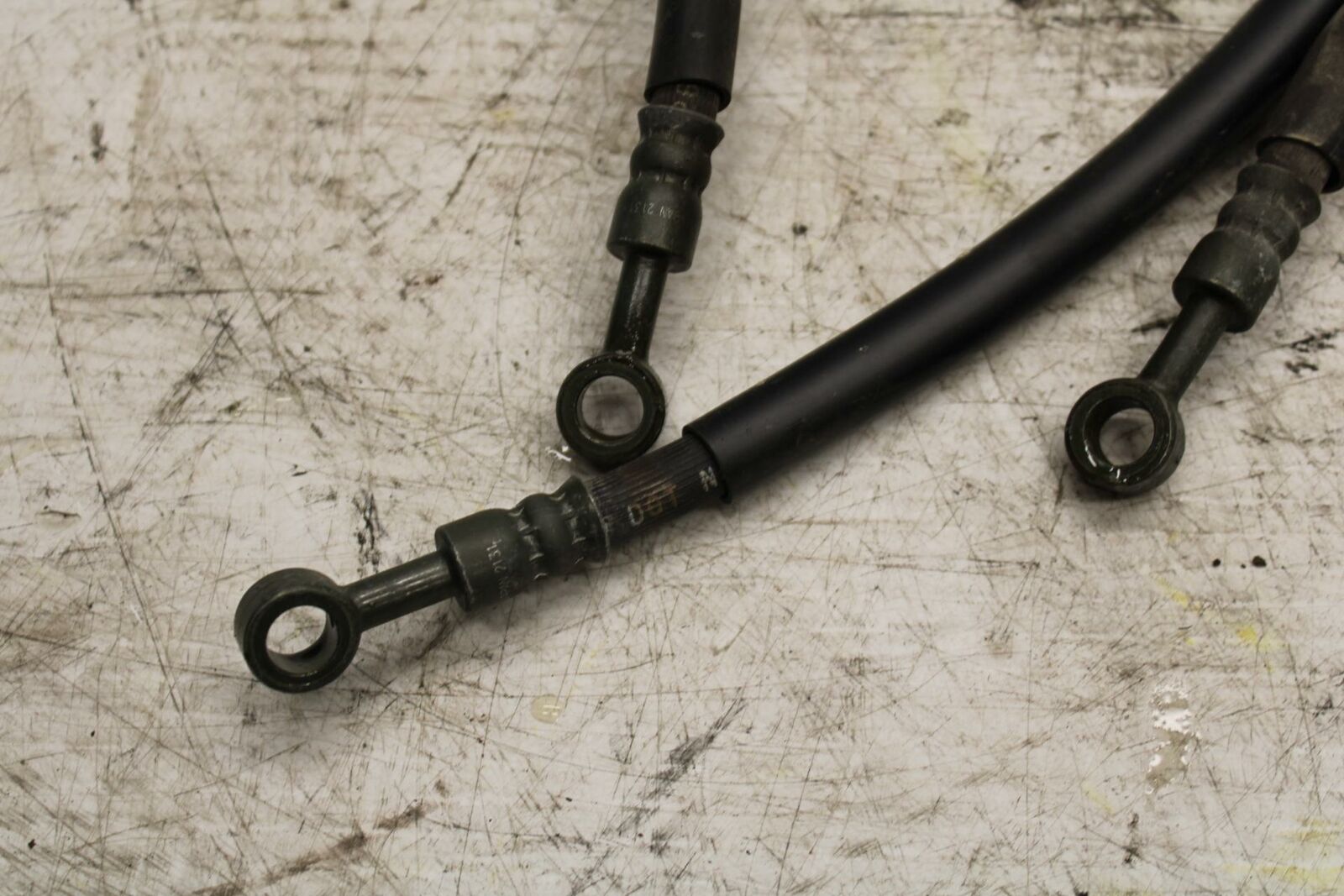02-03 YAMAHA V STAR 1100 FRONT BRAKE CALIPER HOSES LINES BB308