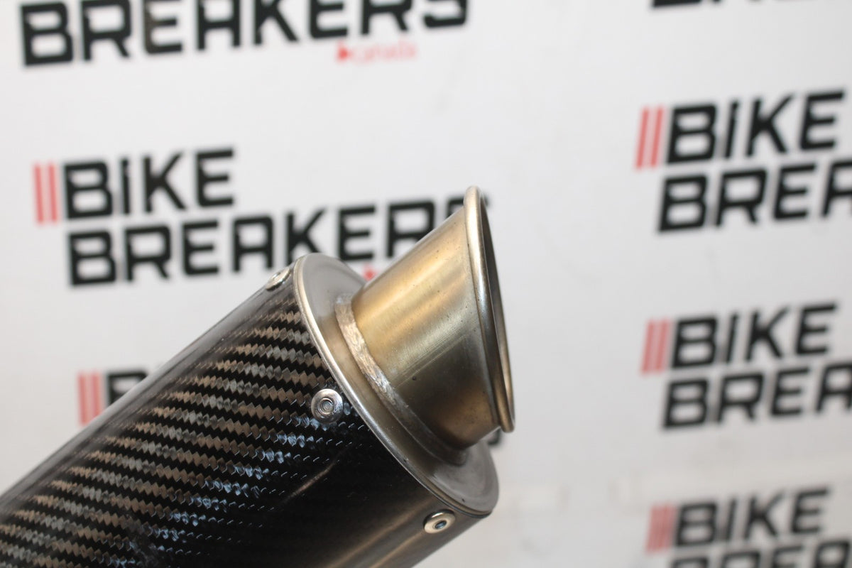 13-18 KAWASAKI NINJA ZX6R MGP CARBON FIBER EXHAUST PIPE MUFFLER SLIP ON BB915