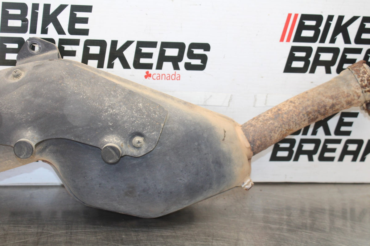 06 KAWASAKI KLR650 EXHAUST PIPE MUFFLER SLIP ON CAN SILENCER BB919