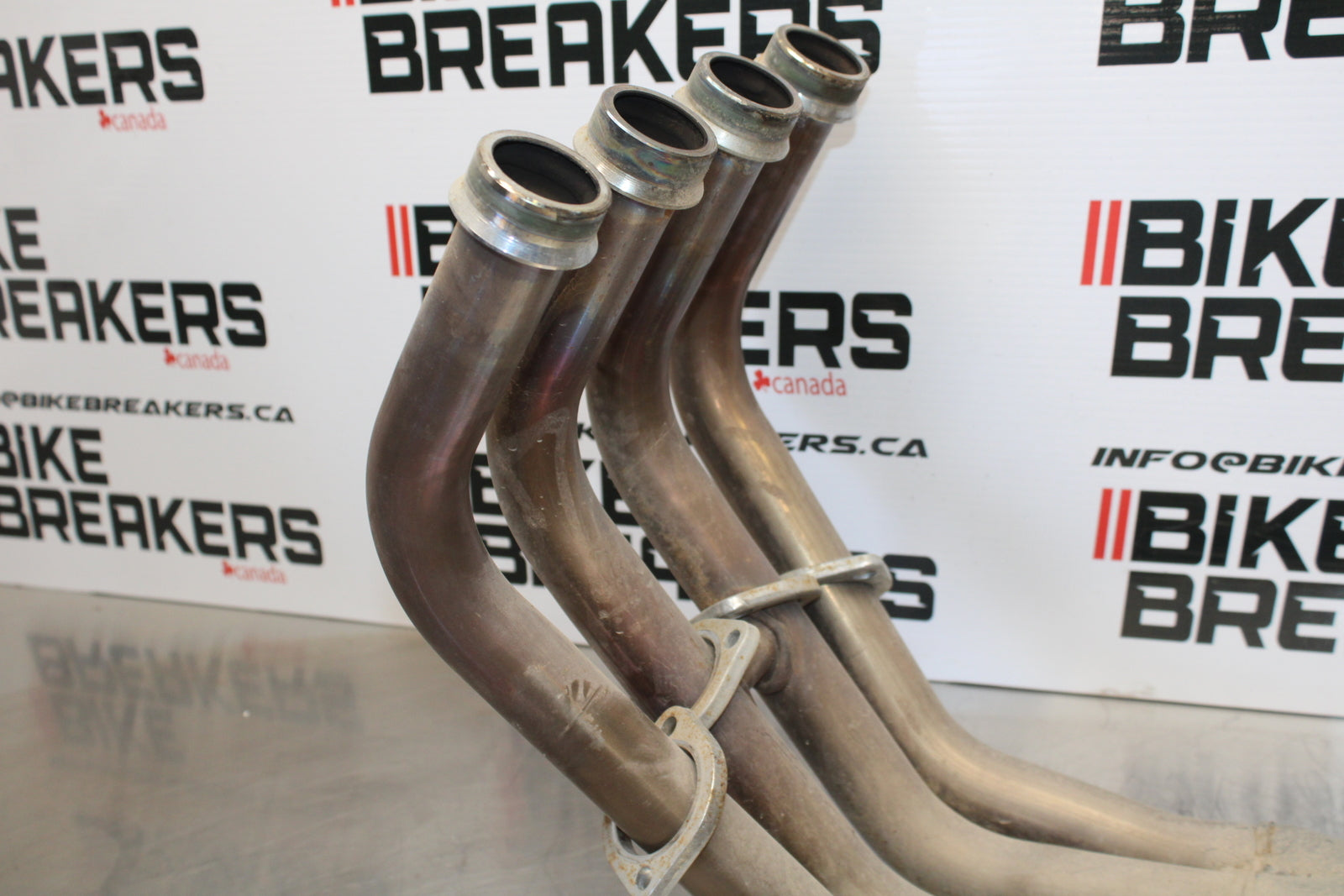 09-15 YAMAHA FZ6R FULL EXHAUST SYSTEM HEADERS PIPE MUFFLER BB161