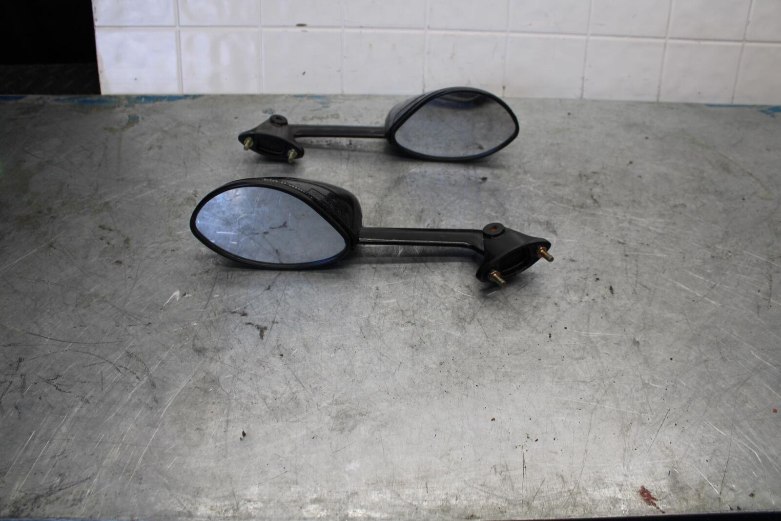 06-07 KAWASAKI NINJA ZX14R REAR VIEW MIRROR SET PAIR MIRRORS bb433