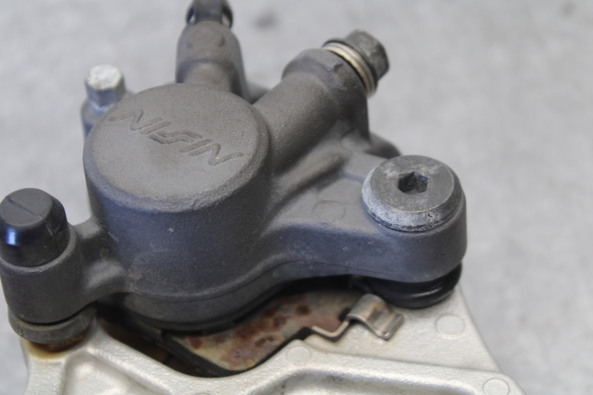 07-12 HONDA CBR600RR REAR BACK BRAKE CALIPER W MOUNT BRACKET