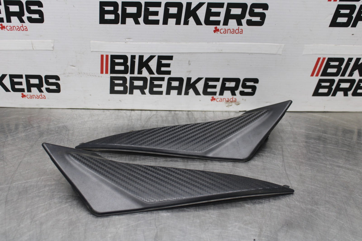11-24 SUZUKI GSXR750 RIGHT LEFT GAS FUEL TANK PANELS COVERS TRIM SET COWLS BB879