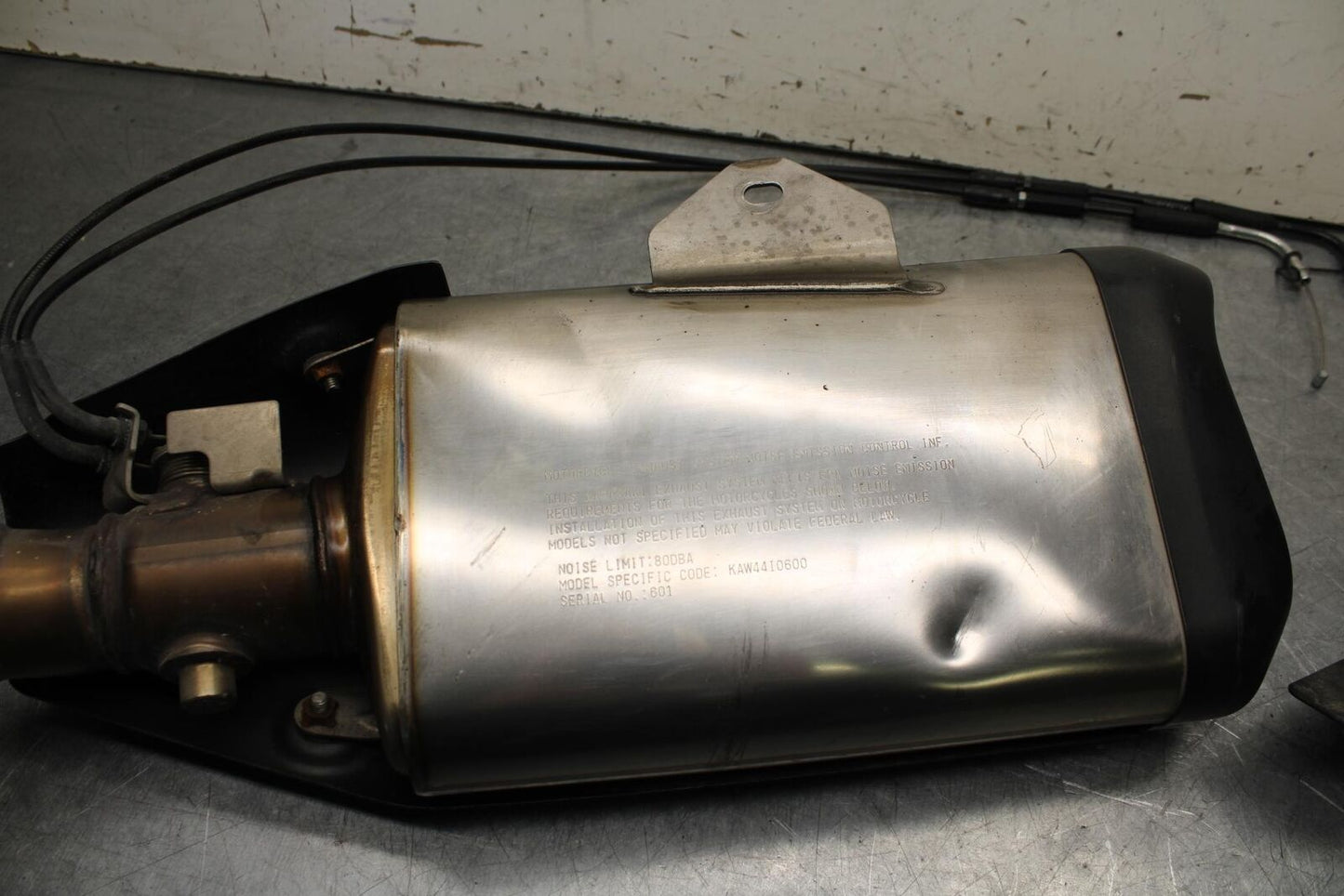 09-12 KAWASAKI NINJA ZX6R EXHAUST PIPE MUFFLER SLIP ON CAN SILENCER  BB640