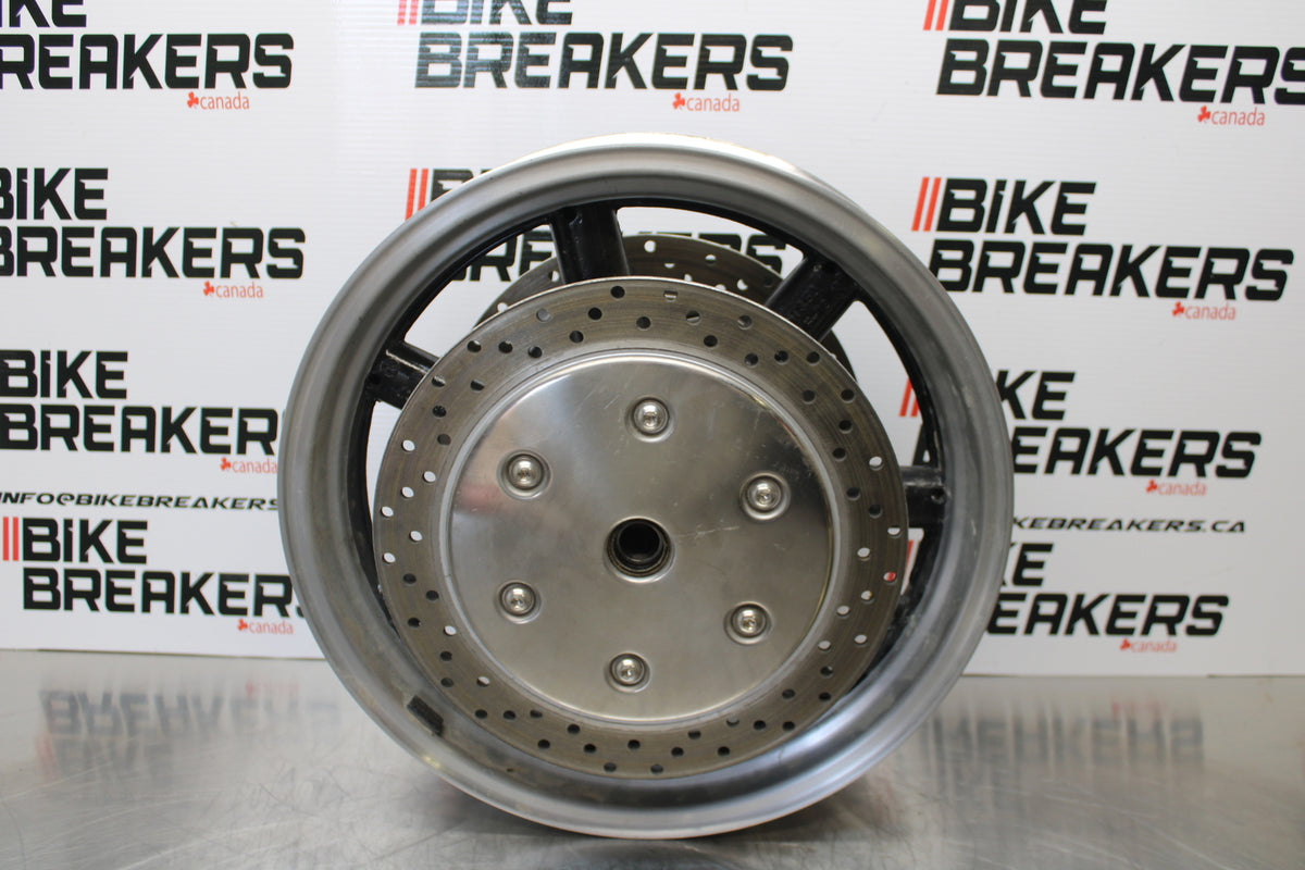 09 YAMAHA ROYAL STAR XVZ1300TF VENTURE FRONT WHEEL FRONT RIM & ROTORS BB151