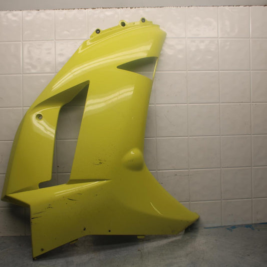 07-08 KAWASAKI NINJA ZX6R YELLOW RIGHT LOWER MID UPPER SIDE FAIRING COWL  BB456