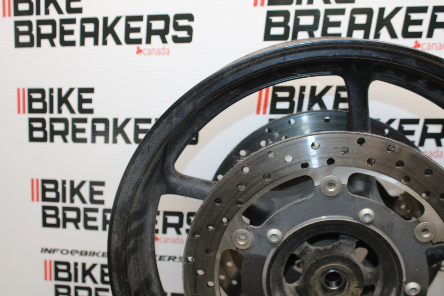 09-15 YAMAHA FZ6R FRONT WHEEL FRONT RIM & ROTORS BB161