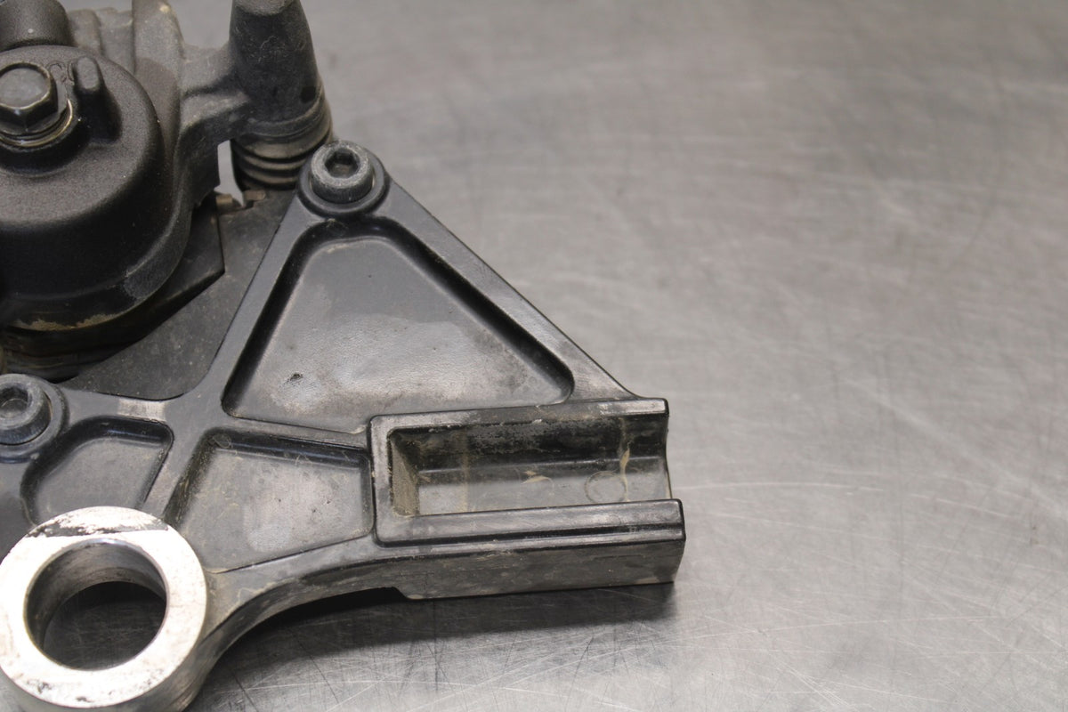 08 KAWASAKI ZX6R REAR BACK BRAKE CALIPER W MOUNT BRACKET BB896