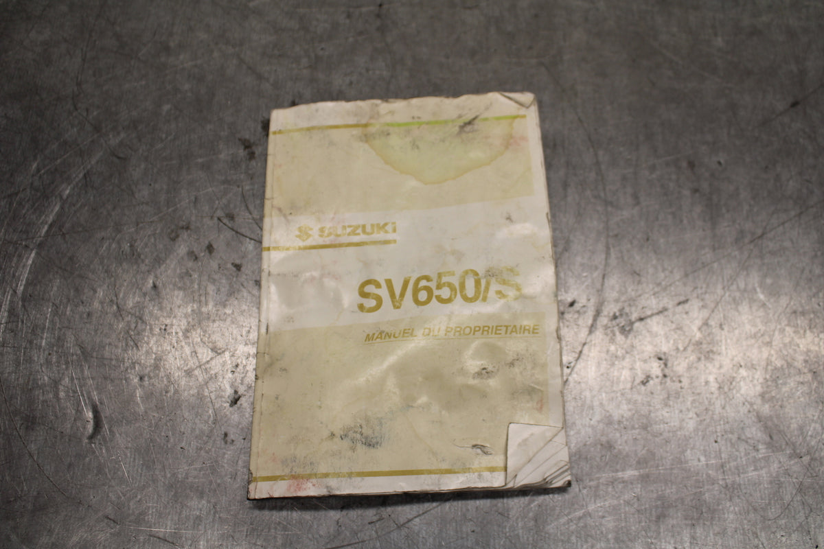 03 SUZUKI SV650S ORIGINAL OWNERS MANUAL BOOK BB130