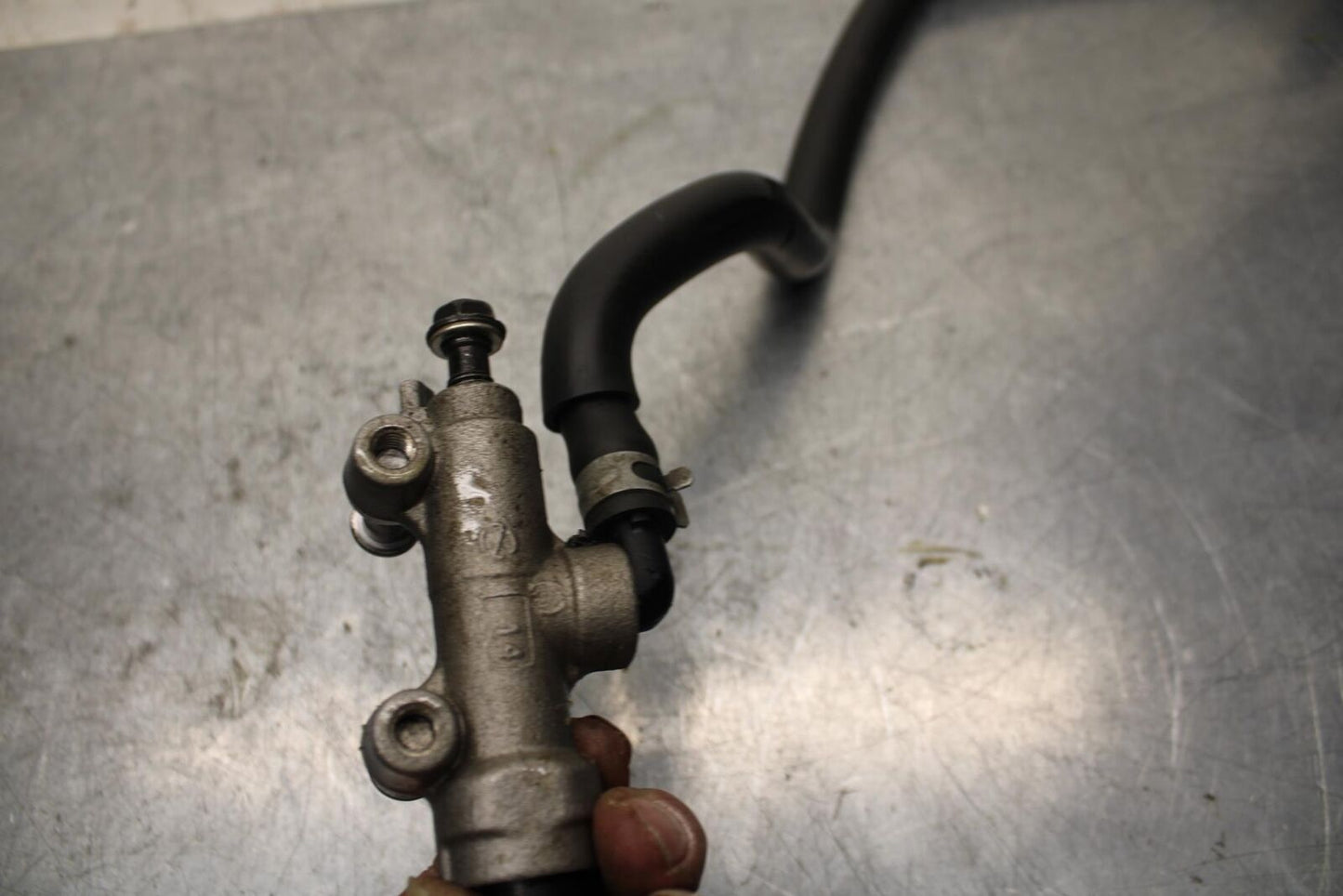 08-09 KAWASAKI NINJA ZX14R REAR BACK BRAKE MASTER CYLINDER W RESERVOIR BB73