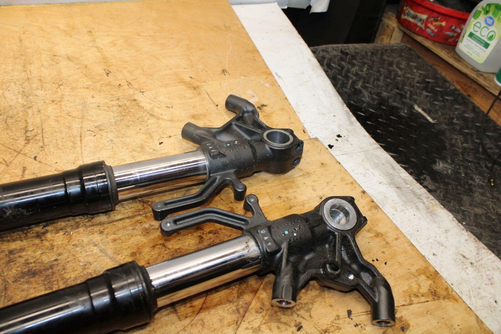 13-18 KAWASAKI NINJA ZX6R FRONT FORKS SHOCK SUSPENSION SET PAIR BB311 #B