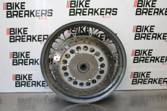 08 YAMAHA V STAR 1100 XVS1100AW CLASSIC FRONT WHEEL FRONT RIM & ROTORS BB916