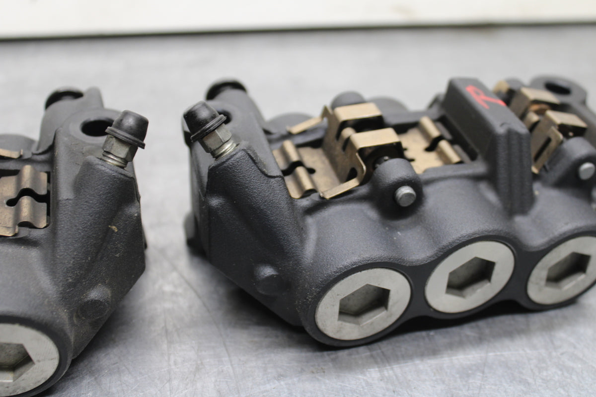 09-14 YAMAHA YZF R1 RIGHT LEFT FRONT BRAKE CALIPER SET PAIR CALIPERS BB118