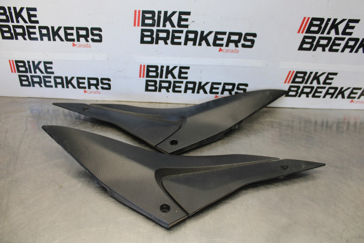 24 APRILIA TUONO V4 1100 FACTORY ABS RIGHT LEFT GAS FUEL TANK PANEL COVERS BB887