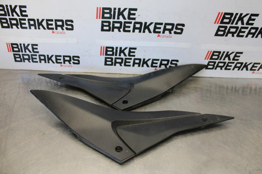 24 APRILIA TUONO V4 1100 FACTORY ABS RIGHT LEFT GAS FUEL TANK PANEL COVERS BB887