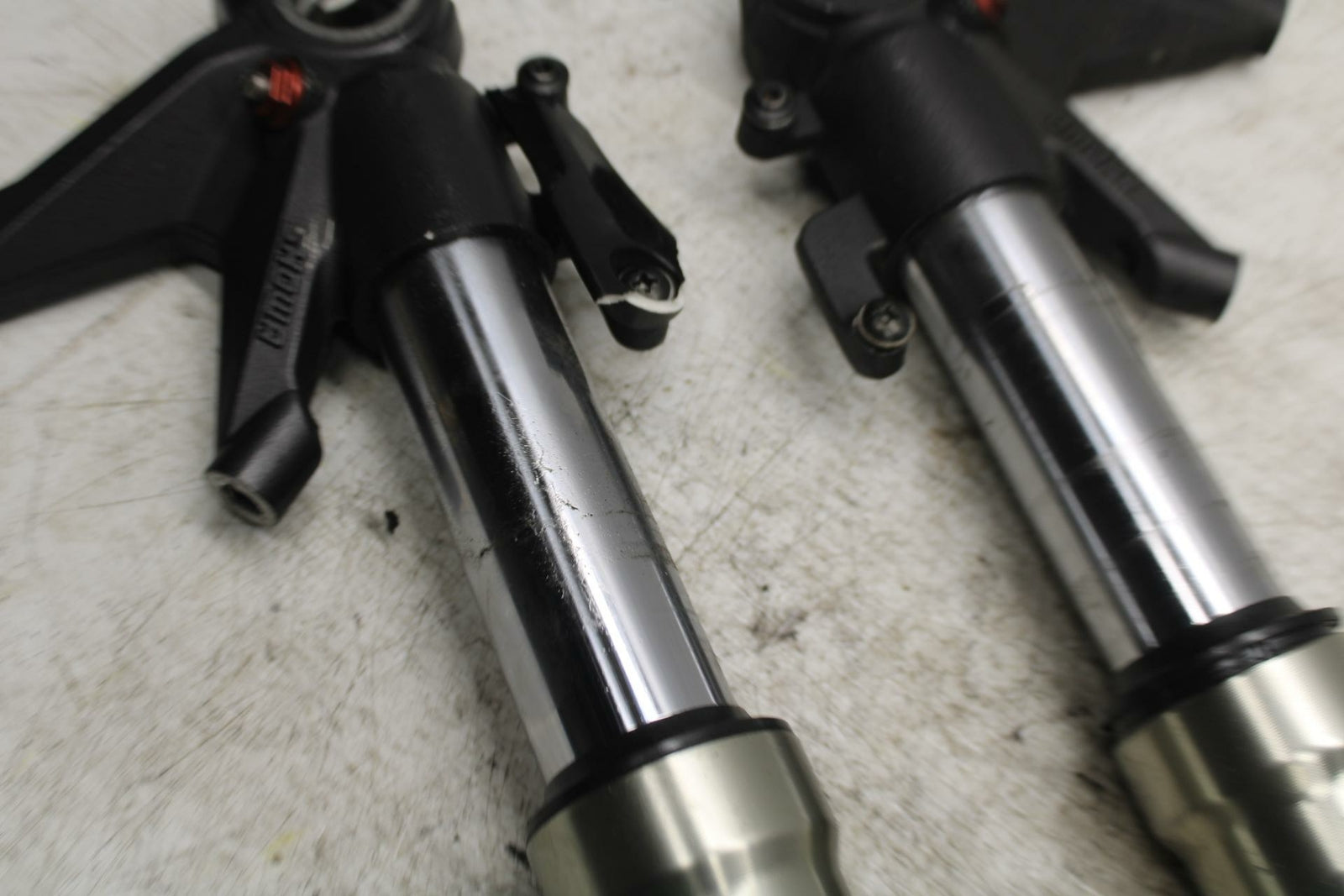 08-10 DUCATI 848 FRONT FORKS SHOCK SUSPENSION SET PAIR BB369