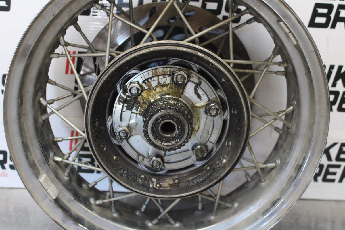 08 YAMAHA V STAR 1100 XVS1100AW CLASSIC REAR WHEEL BACK RIM & ROTOR BB916