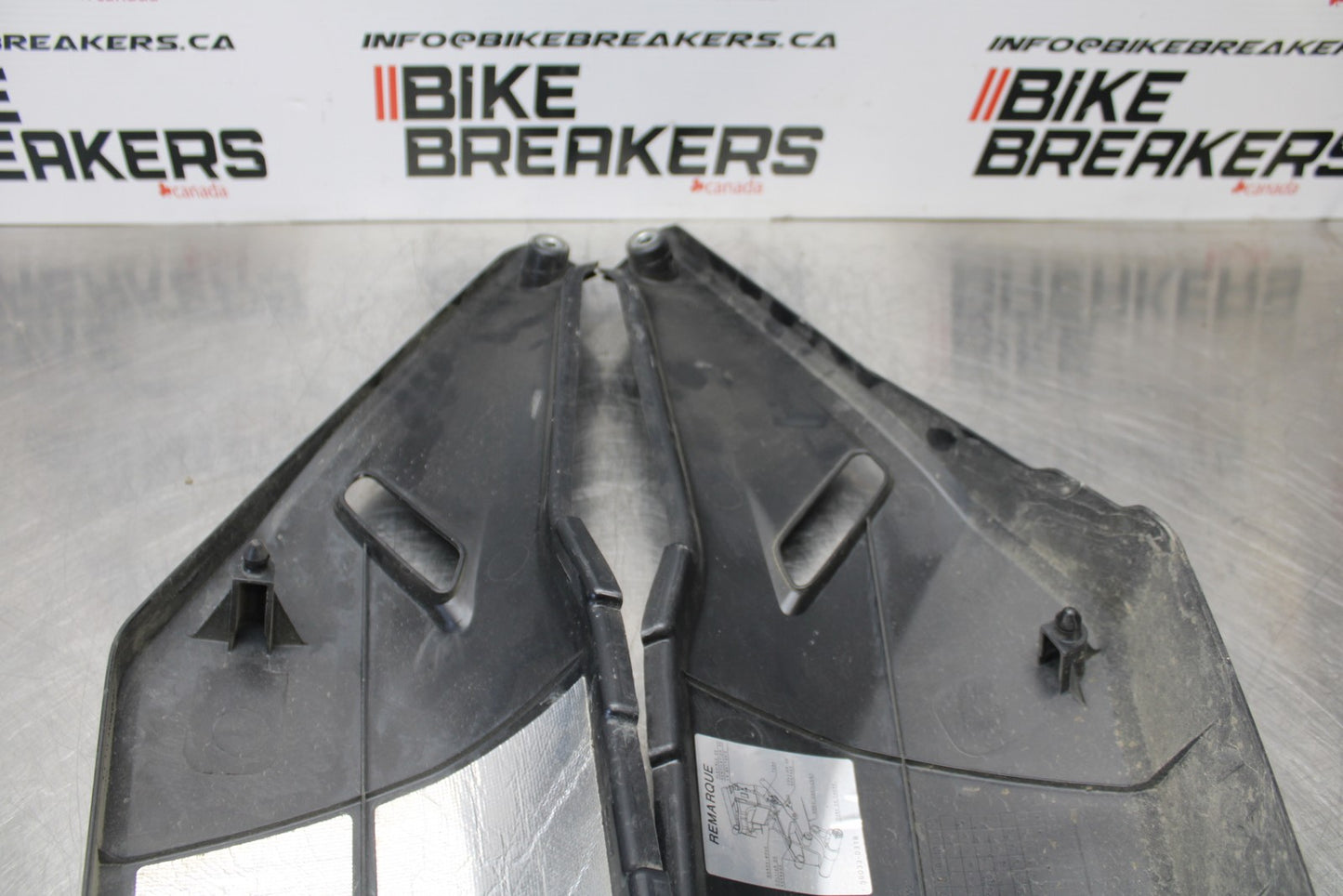 08-18 KAWASAKI KLR650 RIGHT & LEFT REAR BACK TAIL FAIRING COWL SHROUD BB183