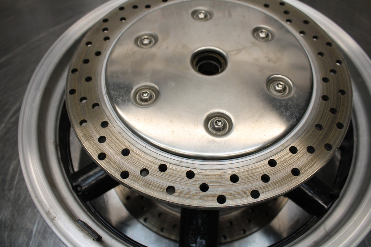 09 YAMAHA ROYAL STAR XVZ1300TF VENTURE FRONT WHEEL FRONT RIM & ROTORS BB151