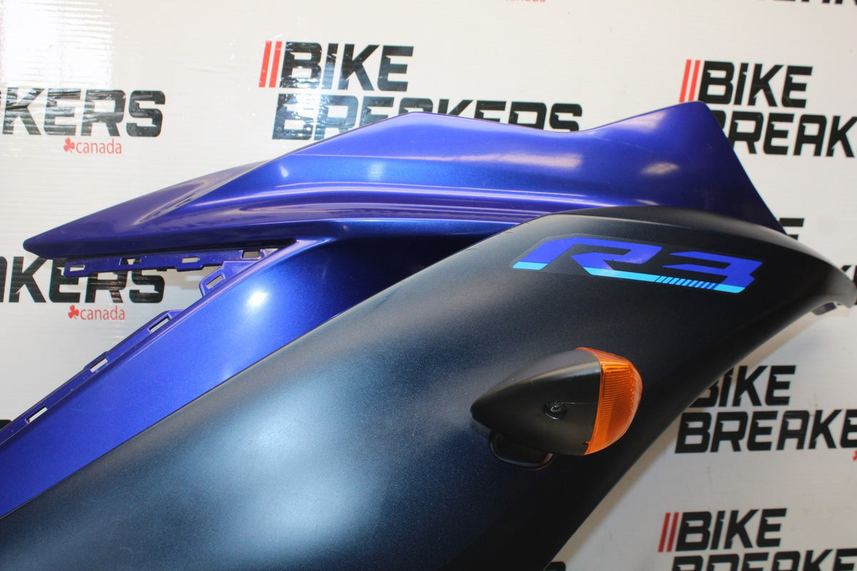 23 YAMAHA YZF R3 RIGHT LOWER MID UPPER SIDE FAIRING COWL BB003