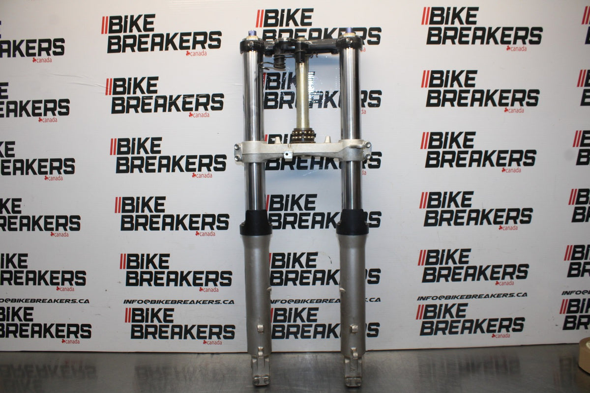 02 SUZUKI GSXR600 COMPLETE FRONT END FORKS SUSPENSION TRIPLE TREES  BB00