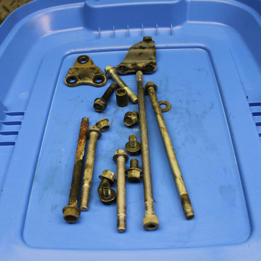 06 YAMAHA V STAR 1100 ENGINE MOUNTING BOLTS HARDWARE MOTOR SCREWS BB184