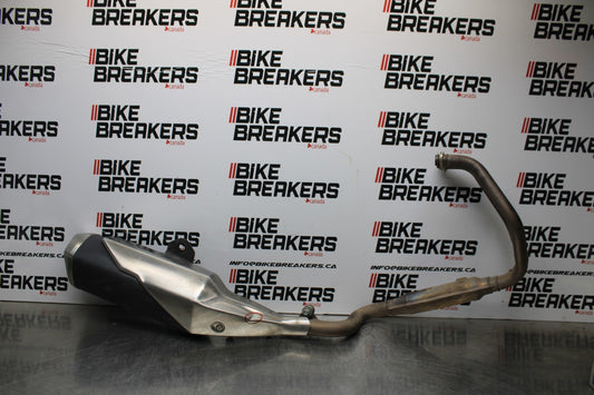 13-17 KAWASAKI NINJA 300 EX300 FULL EXHAUST SYSTEM HEADERS PIPE MUFFLER  BB187