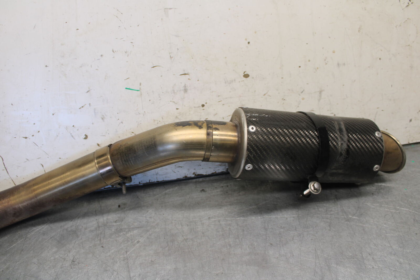 09-12 KAWASAKI NINJA ZX6R EXHAUST PIPE MUFFLER SLIP ON CAN SILENCER BB698