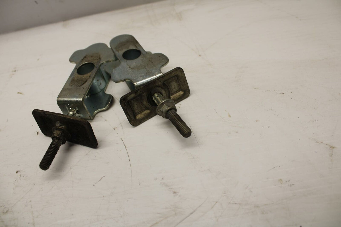 04-09 SUZUKI GS500F SWINGARM CHAIN TENSIONER ADJUSTMENT BRACKETS  BB261