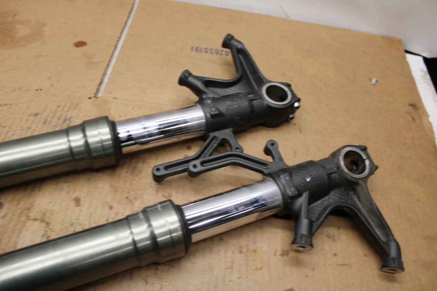 09-12 KAWASAKI NINJA ZX6R FRONT FORKS SHOCK SUSPENSION SET PAIR BB383