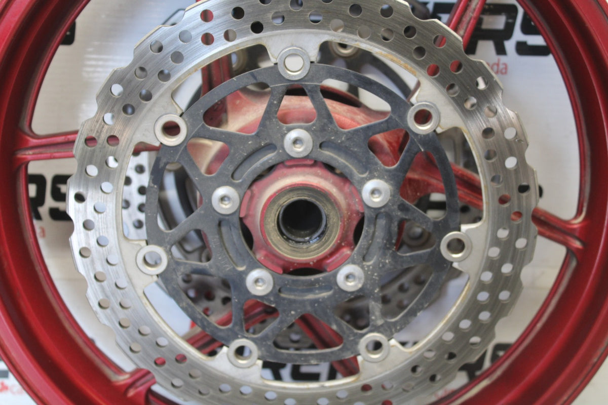 07-08 KAWASAKI NINJA ZX6R FRONT WHEEL FRONT RIM & ROTORS BB937