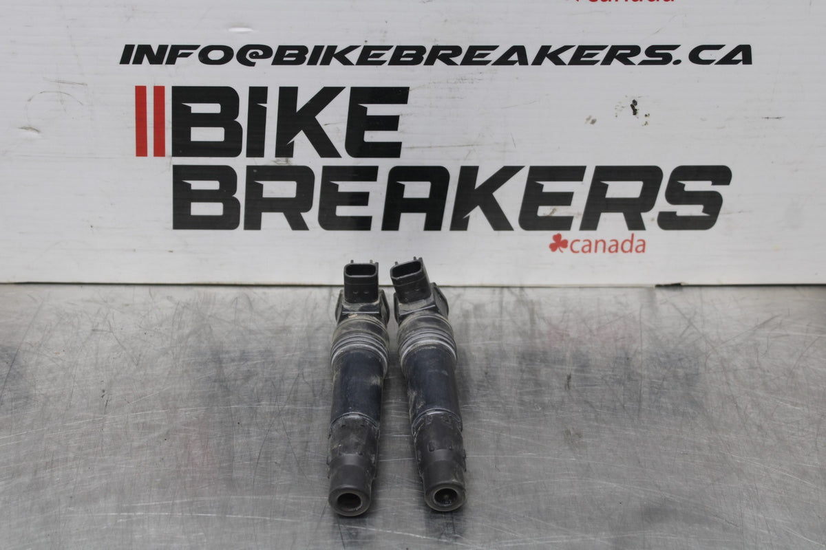 13 KAWASAKI NINJA 650 EX650F ABS IGNITION COILS COIL SPARK PLUG CAPS BB828
