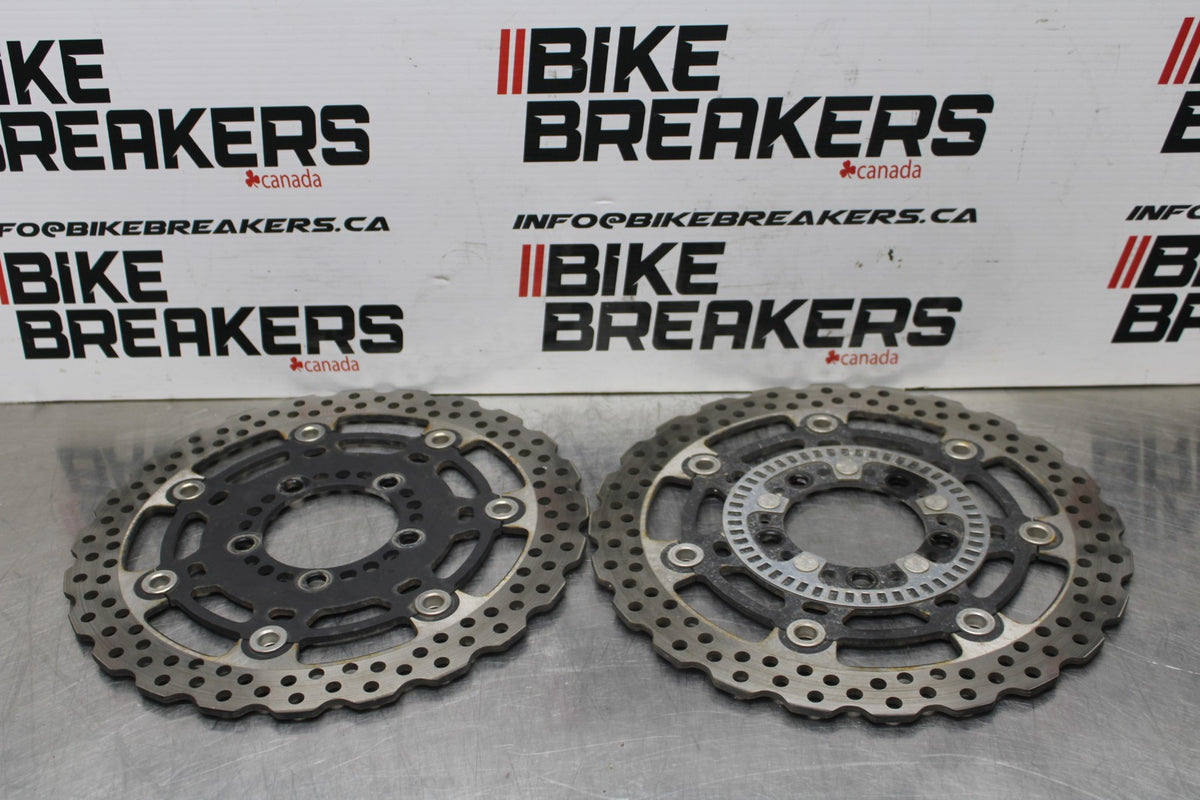 13 KAWASAKI NINJA 650 EX650F ABS FRONT LEFT RIGHT BRAKE ROTORS DISCS BB828