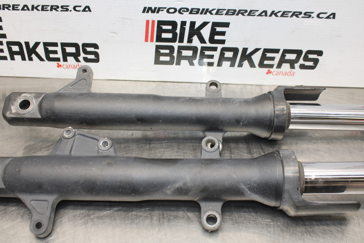 09 KAWASAKI NINJA 250R FRONT FORKS SHOCK SUSPENSION SET PAIR BB824