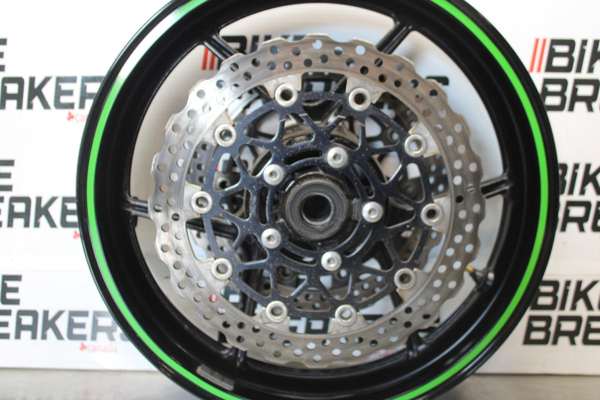 08 KAWASAKI NINJA ZX10R FRONT WHEEL FRONT RIM & ROTORS BB902